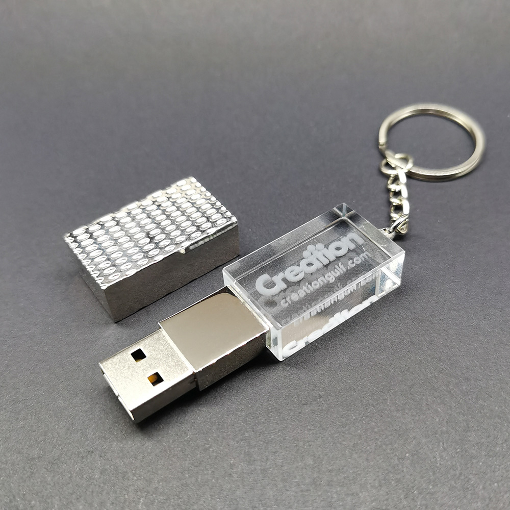 Crystal Key Chain USB Flash Drive