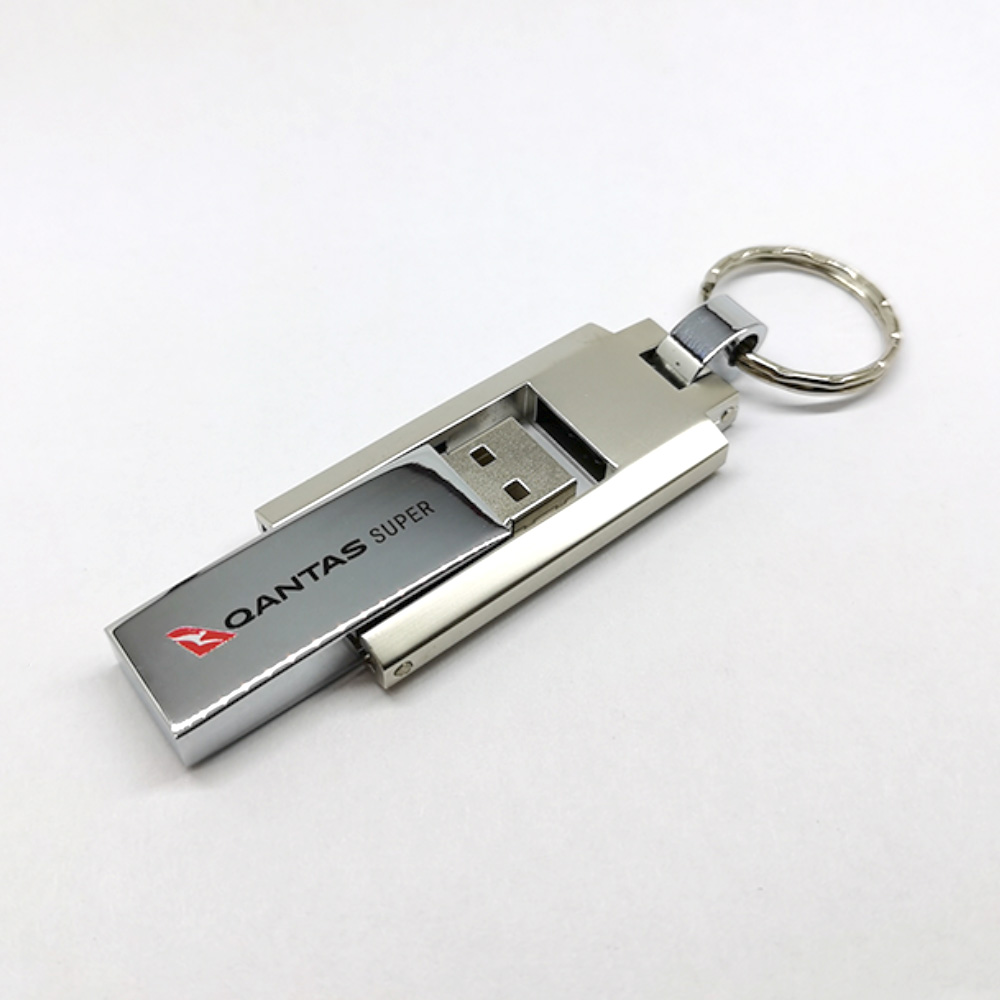 Metal Flip Key Chain USB Flash Drive