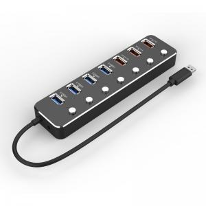 7 Port USB Hub 3.0 with 3 Fast Charging Port