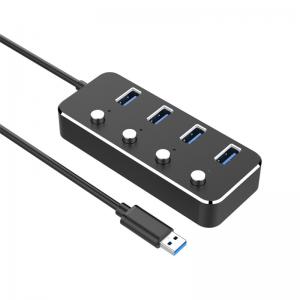 4 Port Type C USB Hub 3.0 with Switch