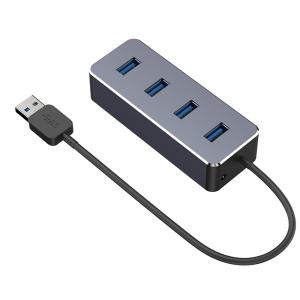 4 Port Aluminum USB Hub 3.0