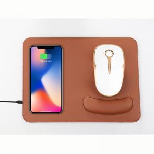 Leather Mouse Pad with Wireless Charging