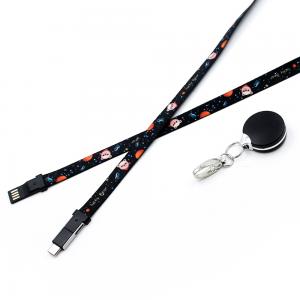 Lanyard USB Cables with Round Cap